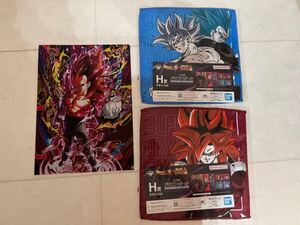 一番くじ ドラゴンボール SUPER DRAGONBALL HEROES 4th MISSION G賞クリアファイル1枚H賞タオル2種　ベジータゼノ　ゴジータ　悟空