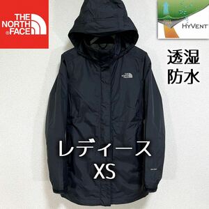 美品人気 ノースフェイス マウンテンパーカー レディースXS ハイベント 透湿防水 フード収納 THE NORTH FACE 黒 マウンテンライト