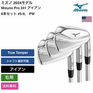 ★新品★送料無料★ ミズノ Mizuno Mizuno Pro 241 アイアン 6本セット #5-9， PW 右用 True Temper