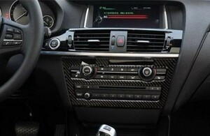 セール★BMW X3/X4専用 (F25/F26) センターコントロールパネル カーボンステッカー （全カーボン）