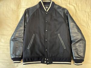 Stussy Fragment Varsity Jacket ステューシー フラグメント スタジャン Navy Lsize