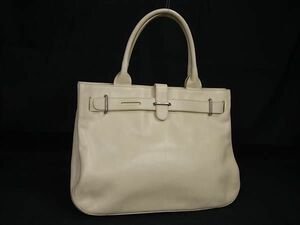 1円 ■美品■ FURLA フルラ レザー ハンドバッグ トートバッグ レディース クリーム系 BL1054