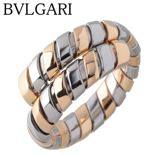 ブルガリ トゥボガス リング 約13号 750YG/SS 新品仕上げ済 BVLGARI【19201】