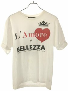 DOLCE&GABBANA ドルチェ＆ガッバーナ 18SS DGアップリケ プリントTシャツ ホワイト 44 G8HV4Z/G7NKL ITD0EATSQHK8