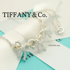 【美品】ティファニー TIFFANY&Co. トリプル リボン ツイスト コンビ ネックレス AG925 AU750