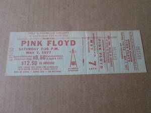 ★ピンク・フロイド　PINK FLOYD☆ アナハイム公演チケット☆中古品★1977年☆ANAHEIM STADIUM★Rare Item★Ticket