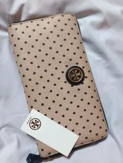 TORY BURCH ドット柄 水玉ラウンドファスナー長財布