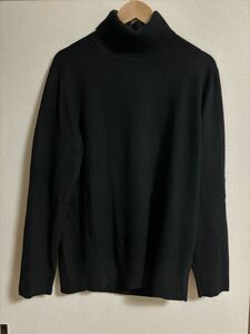 UNIQLO カシミヤタートルネックニット L ブラック ニット 長袖セーター タートルネック トップス 黒 セーター