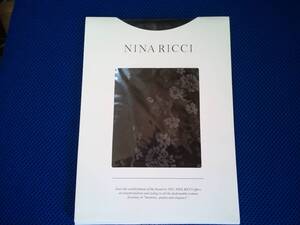 NINA RICCI　ニナリッチ　アンクルフラワーパンティストッキン・パンスト　黒　　M-L　新品未使用品