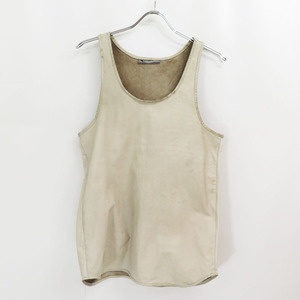 80s ISSEY MIYAKE MEN LEATHER TANK TOP VINTAGE イッセイミヤケ メン レザー タンクトップ スエード ビンテージ