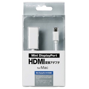 Mini DisplayPort-HDMI変換アダプタ PCなどのDisplayPortまたはThunderboltPort搭載機器のデジタル映像・音声を出力: AD-MDPHDMIWH