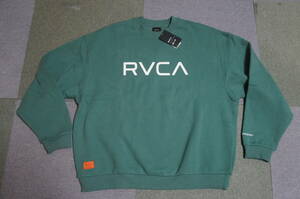 新品 送込み RVCA ルーカ 完売 トレーナー スエット BIG RVCA フーディー ルーズシルエット グリーン 