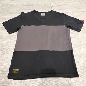 【即決】レア WTAPS Sサイズ　ダブルタップス BLANK VASQUE カラー切り替えtシャツ　vネック