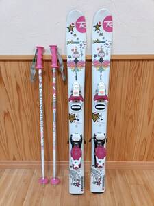 ★ロシニョール 93cm ストック75cm 子供用Used2点セット 手渡し可 ROSSIGNOL