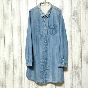 navy natural　(L)　ロング丈ブラウス