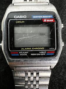 【KH1120】 CASIO 腕時計 デジタル 多機能 ステンレススチール ヴィンテージ クオーツ カシオ　動作未確認確認　