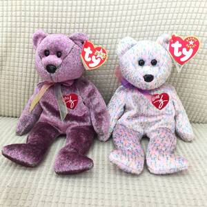 [玩具] ぬいぐるみ「tyビーニーベイビーズ」2体セット 可愛い Ty Beanie Babies「signature bear 2000/2001」くま 熊 動物 ハート