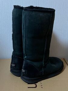 ☆★ USED UGG アグ ムートンブーツ ロングブーツ ブーツ ブラック 24センチ かなり使用しました どなたか欲しい方〜　★☆　