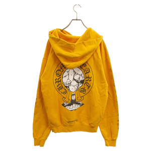 CHROME HEARTS クロムハーツ PPO mustard HD PLVR MATTY BOYバックプリントプルオーバーパーカー マスタード