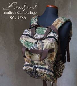 90s USA リアルツリーカモ Realtree Camouflage 3Way デイパック バックパック リュック