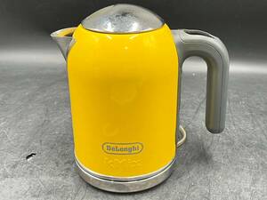 【動作品】 DeLonghi/デロンギ 電気 ケトル イエロー 0.75L KMIX/ケーミックス SJM010J