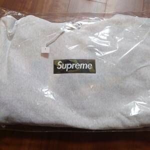 新品 23aw Supreme Box Logo Hooded Sweatshirt シュプリーム ボックスロゴ フーディー パーカー Ash Grey XXL