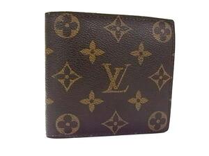 1円 ■美品■ LOUIS VUITTON ルイヴィトン M61675 モノグラム ポルトフォイユ マルコ 二つ折り 財布 ウォレット ブラウン系 FK2029