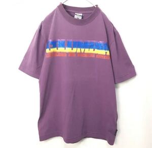 Columbia 半袖Tシャツ ロゴデザイン　プリント パープル Mサイズ メンズ コロンビア 紫 カットソー ( E-02 1060 )