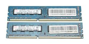 【中古】2x4GB (合計8GB) HYNIX HMT351U6CFR8C-PB 4GB PC3-12800U デスクトップメモリ