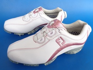 14600■新品 未使用 FOOTJOY BOA フットジョイ ボア スパイク 23.5 ゴルフシューズ 93833J 白 ピンク リールフィット REELFIT