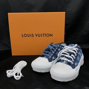 LOUIS VUITTON ルイ・ヴィトン LVスクァッドライン 21年 キャンバス×レザー スニーカー VL 1201 38 【DAAGA011】