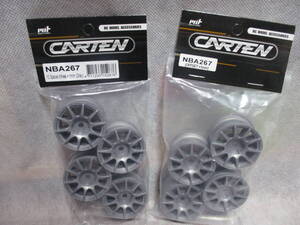 未使用未開封品 CARTEN NBA267 10 Spoke Wheel +1mm(Gray)(4pcs) Mシャーシ用ホイール 2セット