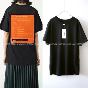 【定価3.8万】新品 MM6 メゾンマルジェラ バックロゴ プリント Tシャツ カットソー トップス Maison Margiela エムエム6 シックス 黒