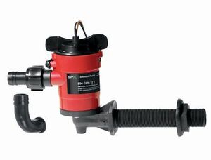 送料無料 JOHNSON Livewell Aerator Pump 500GPH 90° #38503 ジョンソン 500GPH ライブウェルポンプ L字型