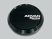 【メーカー取り寄せ】ADVAN Racing センターキャップ FLAT ブラック 直径:63ミリ 4個セット