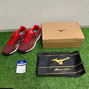 【未使用保管品】『12-315』MIZUNO ミズノ アップシューズ ウェーブ ライトレボラン プロ 28.0cm LIGHT REVO レッド ゴールド