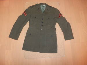 米軍 海兵隊 一等兵　海兵隊紋章付き　制服ドレスジャケット サイズ35S　　米軍　ミリタリー　ARMY　軍服　サバゲー