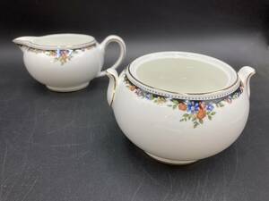 ★◆【USED】Wedgwood OSBORNE オズボーン ミルクポット シュガーポット 蓋欠品 ウェッジウッド 60サイズ