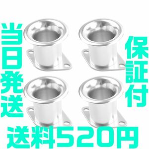 【送料600円】【銀　シルバー】【当日発送】アルミ ファンネル Φ44 75mm AE111 AE86 4AG 汎用 キャブ ソレックス エア 4連