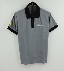 ラスト1SIZE M 未使用海外正規非売 NIKON ニコン COOLMAX速乾素材 ポロシャツ グレイブラック 灰黒 管理No5Fa