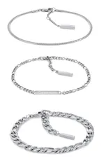 Calvin Klein Jewelry レディース リンクチェーンブレスレット、カラー:シルバー(モデル:35700003), M, ステンレス鋼, 宝石なし 