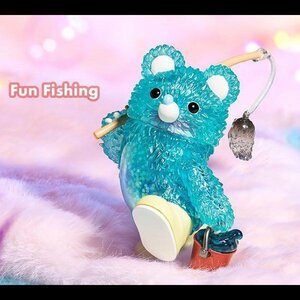 フィギュア　Fun Fishing　INSTINCTOY Muckey Dreamy Life シリーズ　ポップマート　POPMART　マスコット　人形　魚釣り　蓄光