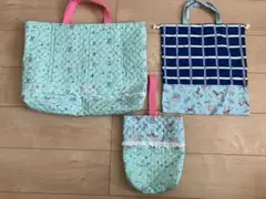 【手作り】レッスンバッグ&シューズバッグ&おまけ　女の子向け　可愛い系