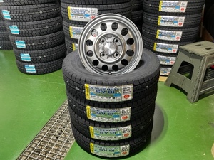 SV01　145/80R12　80/78N(145R12　6PR）新品スタッドレスアルミホイール4本セット送料込みケイフィネスD12ガンメタブラックダンロップ