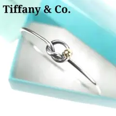 美品 ティファニー Tiffany&Co. ラブノット バングル 925 K18