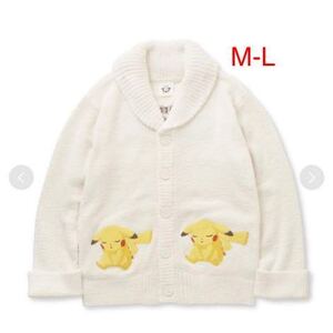 【新品】M-L ジェラート ピケ x ポケモン スリープ ユニセックス ベビモコジャガードショールカーディガン アイボリー gelato pique