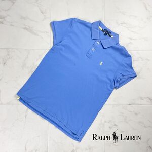 RALPH LAUREN SPORT ラルフローレン スポーツ ポニー刺繍ポロシャツ トップス レディース 水色 サイズL*PC901