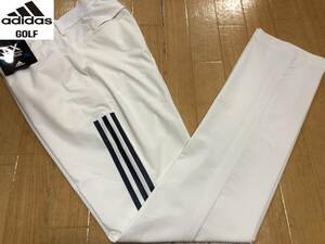 ・スピード発送 adidas Golf(アディダスゴルフ)春夏 EX STRETCH ACTIVE 撥水 スリーストライプスパンツ ロングパンツ EAT98(WHITE)９２