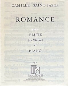 サン＝サーンス ロマンス Op.37 (フルート+ピアノ)輸入楽譜 Saint-Saens Romance Op.37 洋書