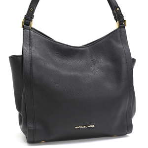 1円 ◆美品 MICHAEL KORS マイケルコース ハンドバッグ ショルダー レザー ブラック ◆E.Blp.An-20☆